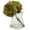 Green, Purple & White Hydrangea with Vase, 3ct.